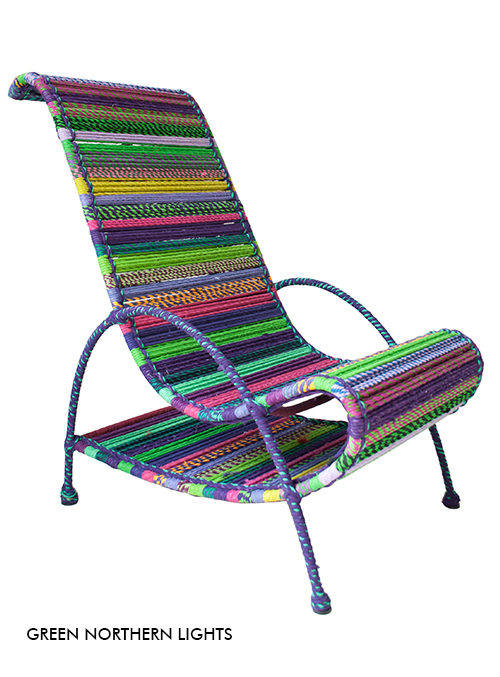 Sahil Sarthak Multicolor Northern Lights Chair Funiture sustainable Upcycle